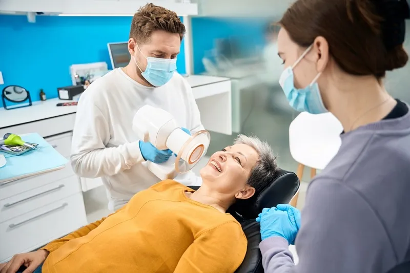 patient receiving scan with advanced equipment